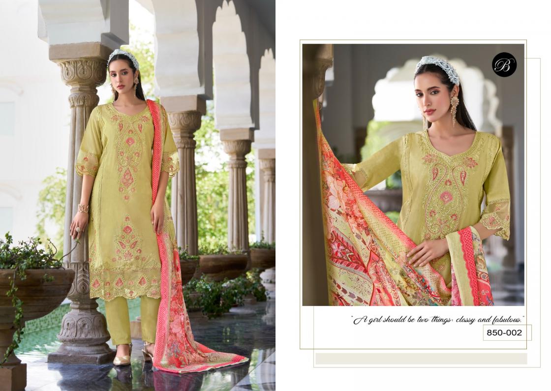ZOYA VOL 2 BY BELLIZA DESIGNER COTTON CLASSIC PLUS SIZE PAKISTANI 3 PIECE SUITS 