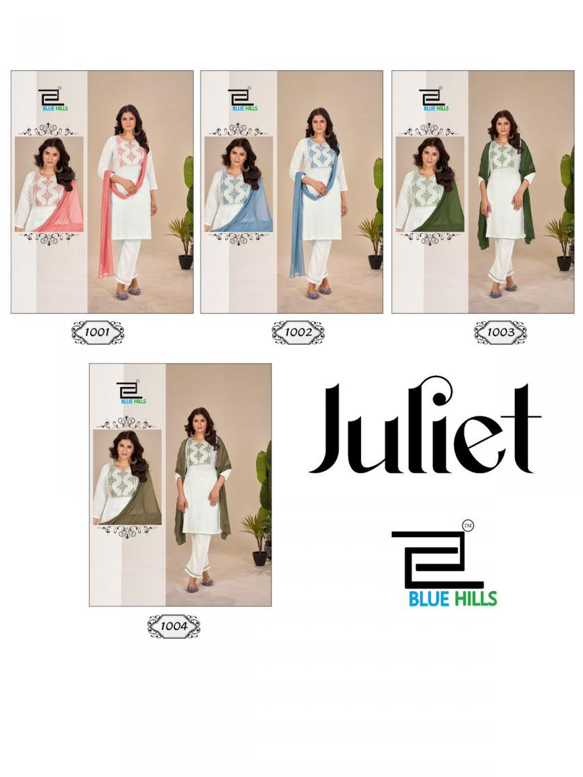 juliet by blue hills rayon classic look readymade big size 3pcs dress 