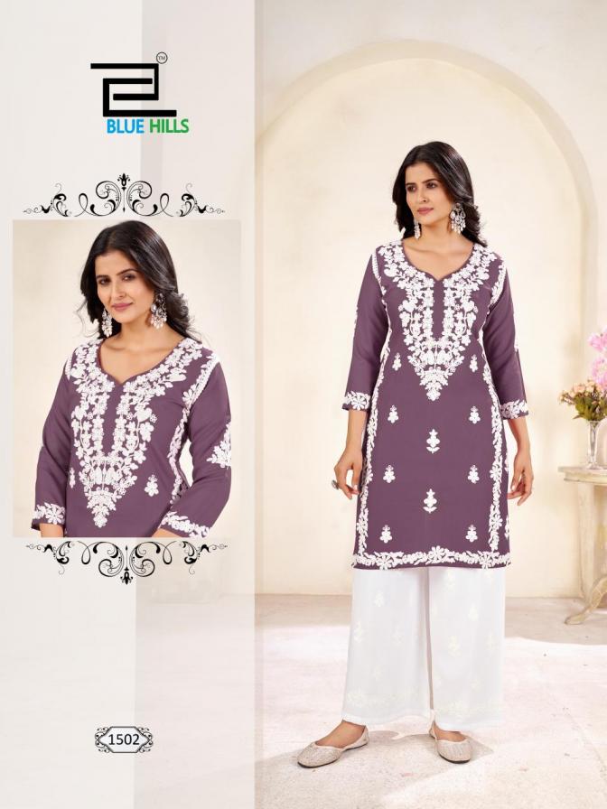 victoria vol 15 by blue hills rayon classic readymade big size kurti with plazzo set