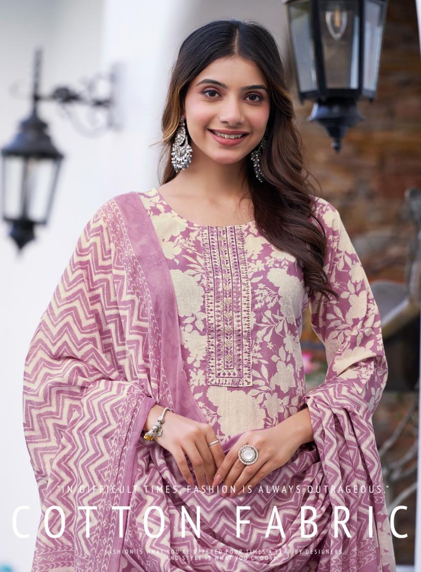 RADHIKA LIFESTYLE COTTON KUDI VOL 20 STYLISH PLUSH SIZE 3PCS DRESS