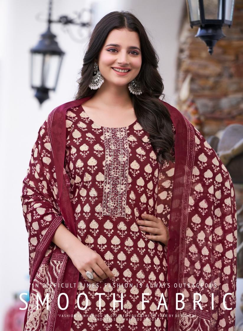 RADHIKA LIFESTYLE COTTON KUDI VOL 20 STYLISH PLUSH SIZE 3PCS DRESS