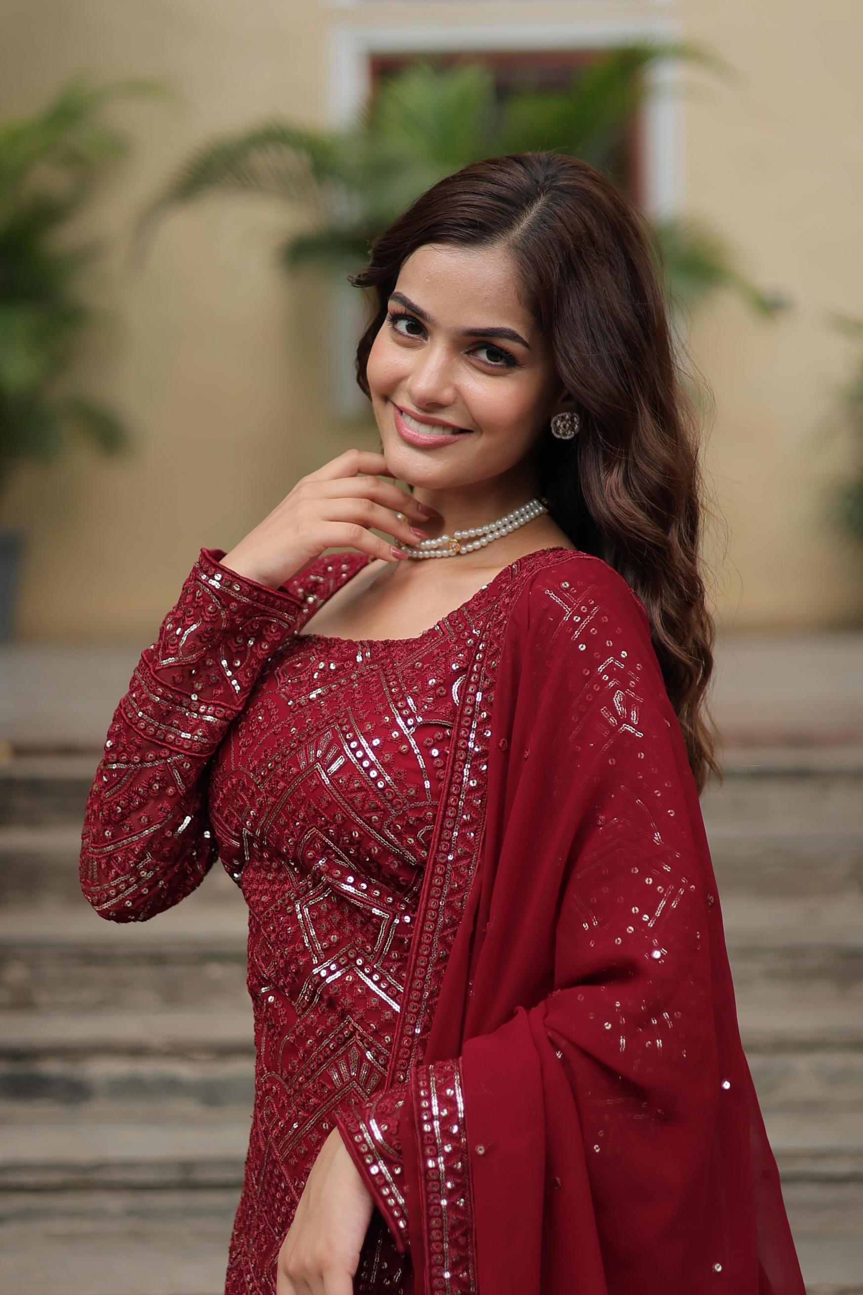 KA 1133 EXCLUSIVE FAUX GEORGETTE READYMADE COMBO SHARARA STYLE DRESS