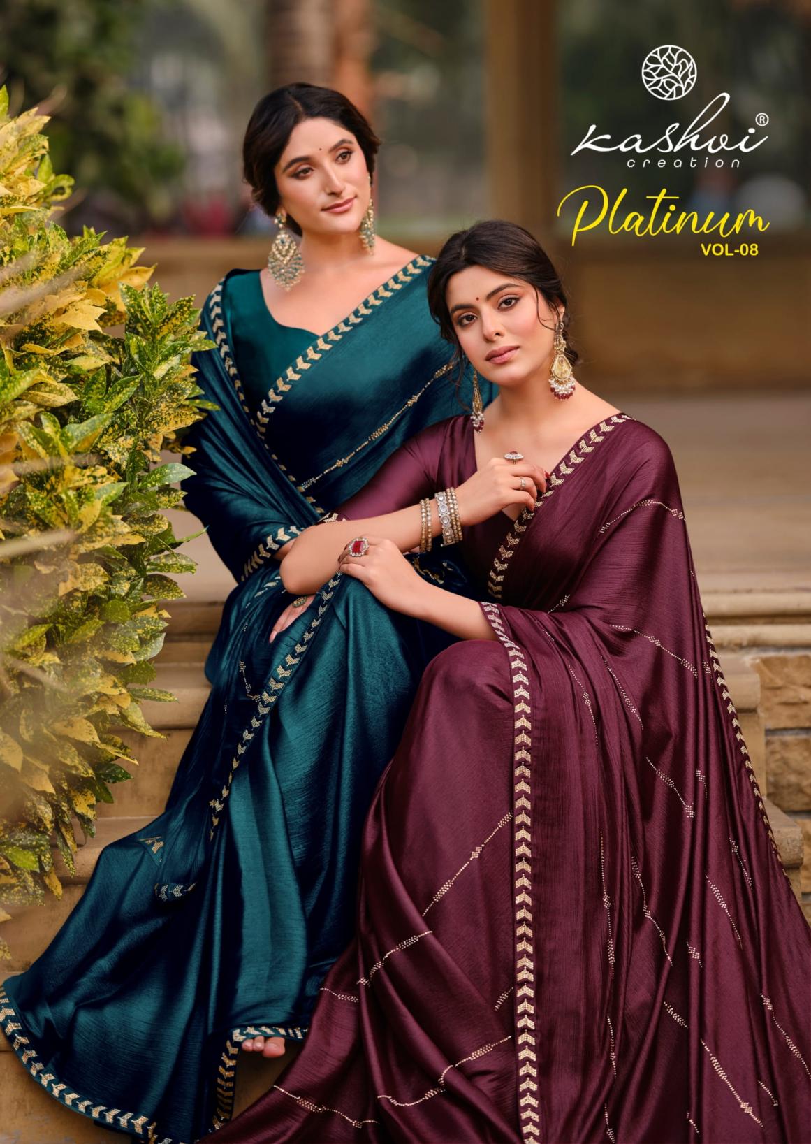 PLATINUM VOL 8 BY KASHVI CREATION SILK CASUAL WEAR PRINTED SAREES