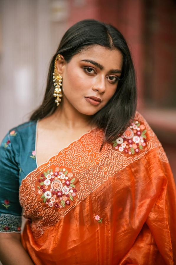 kc 383 flowerpot new design paper crush silk saree 2025
