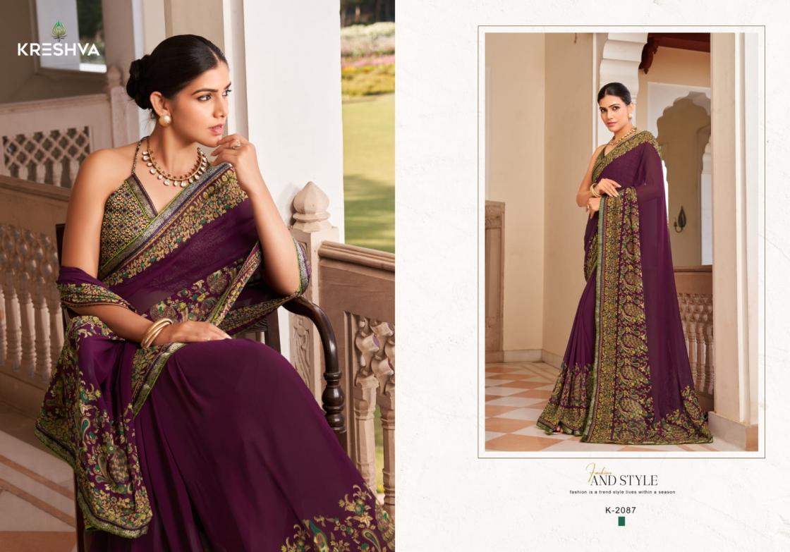 dastur by kreshva georgette shop trendy sarees online at affordable prices