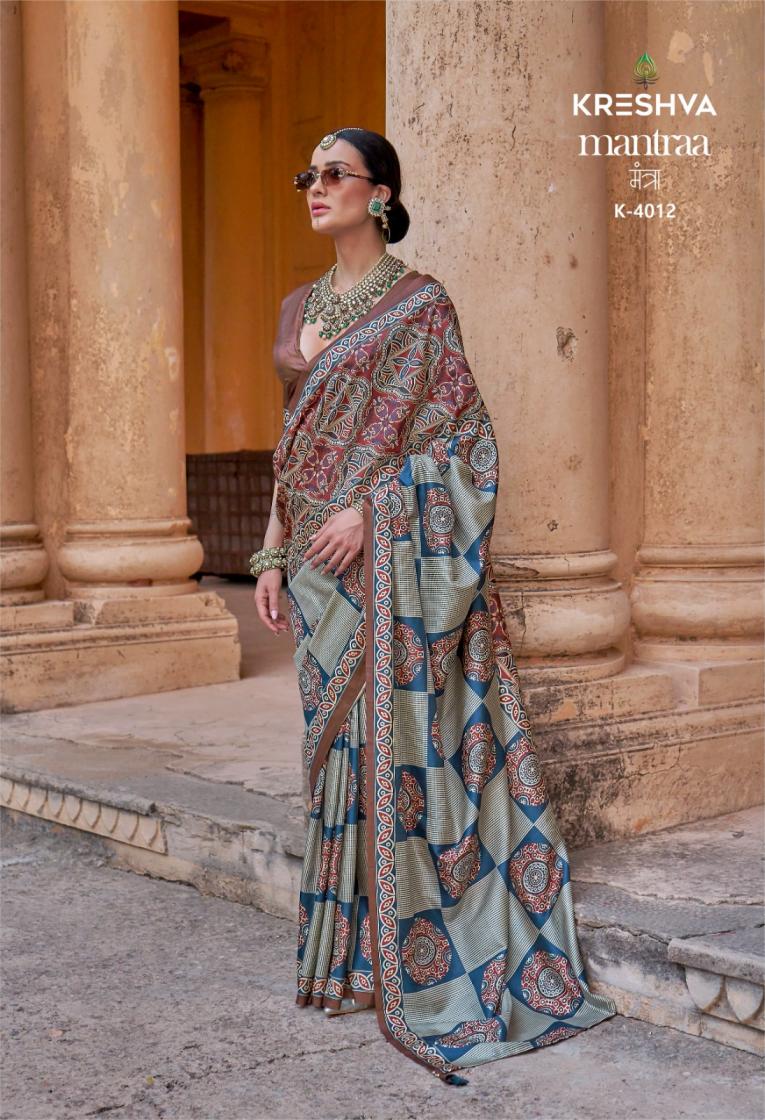 mantra by kreshva 4005-4014 silk party wear saree for womens 