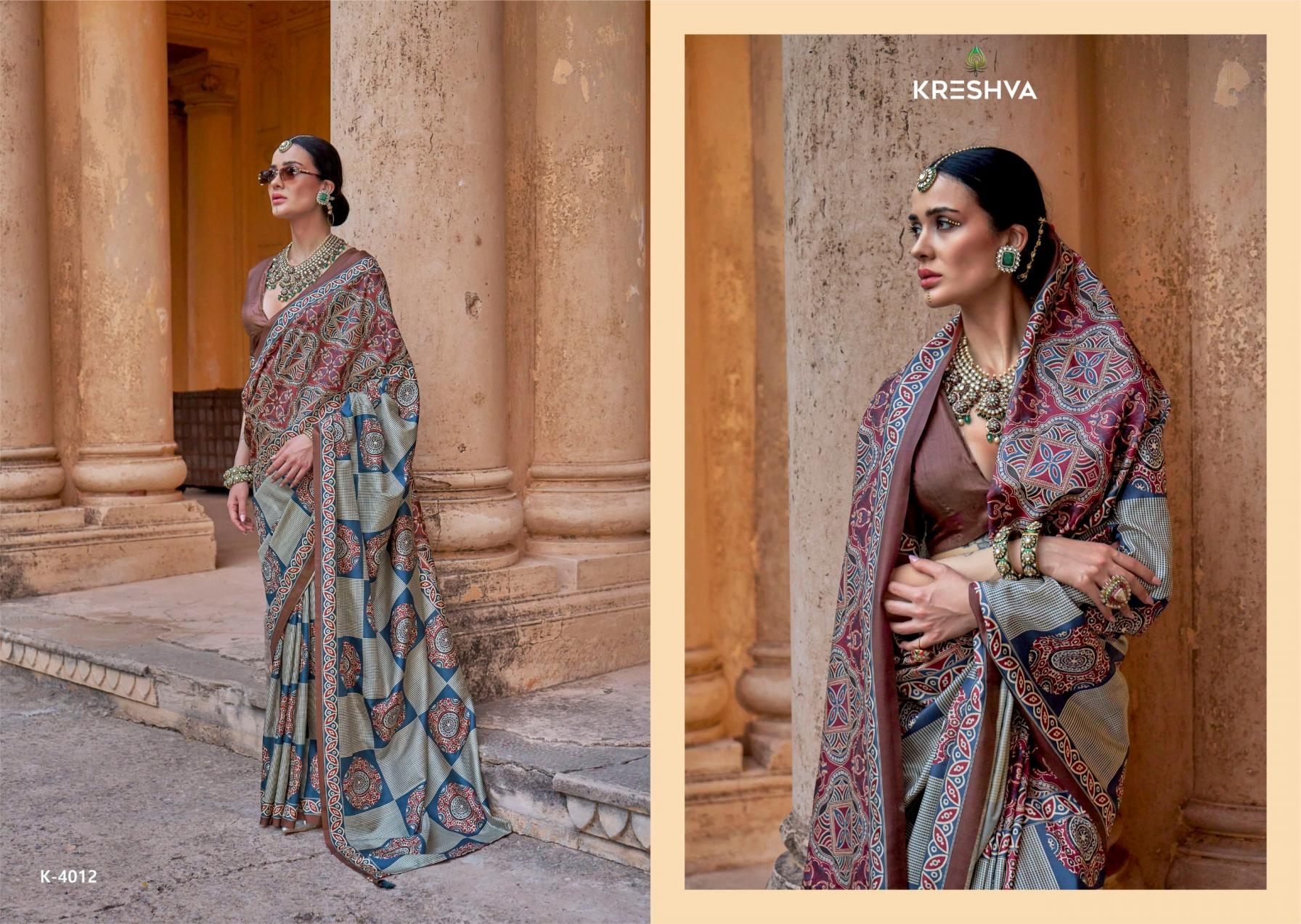 mantra by kreshva 4005-4014 silk party wear saree for womens 
