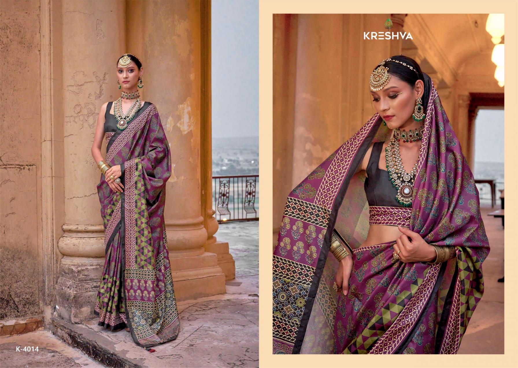 mantra by kreshva 4005-4014 silk party wear saree for womens 