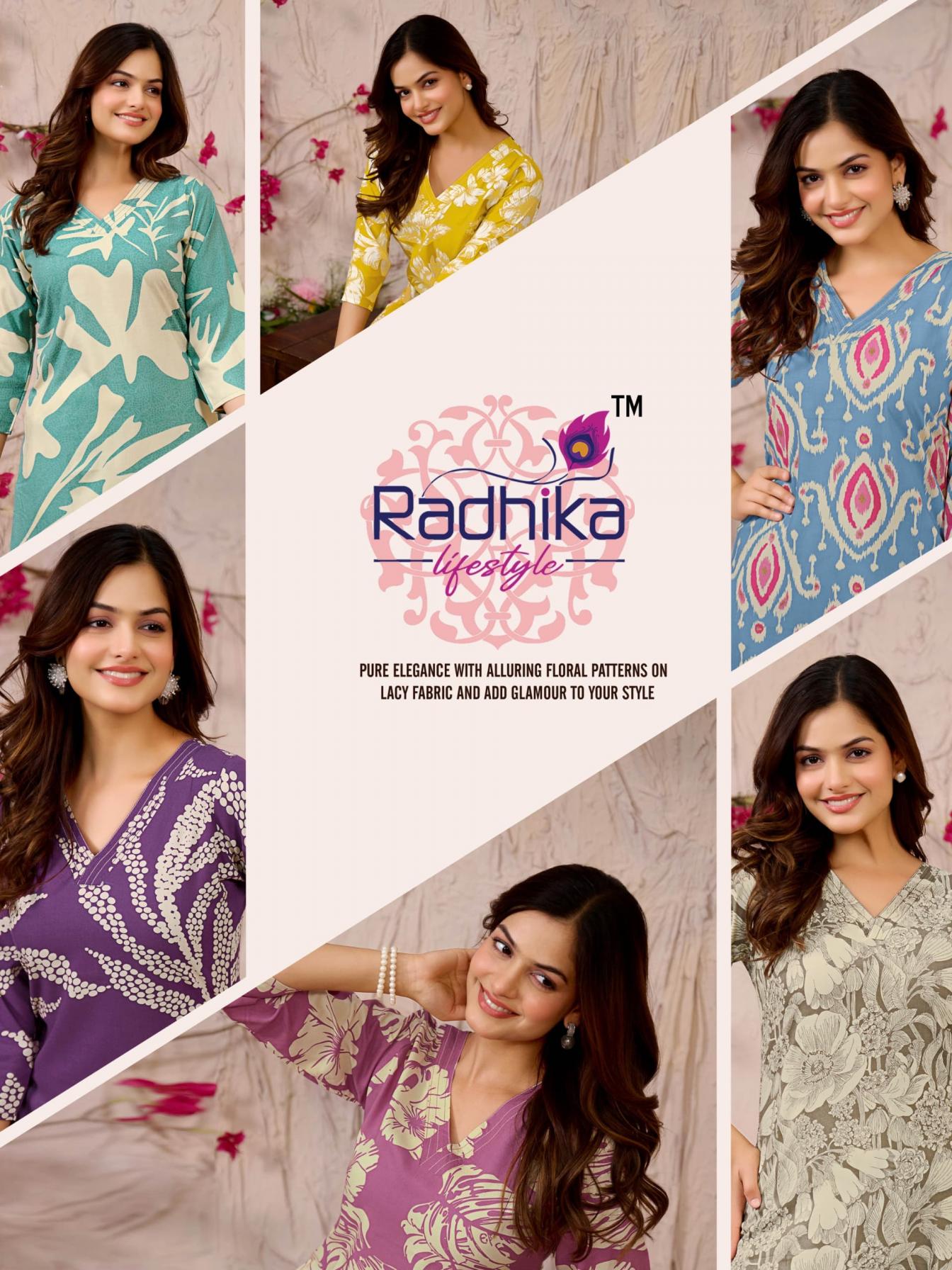 RADHIKA LIFESTYLE LEGACY VOL 3 FULL STITCH PLUS SIZE RAYON STYLISH CO-ORD 
