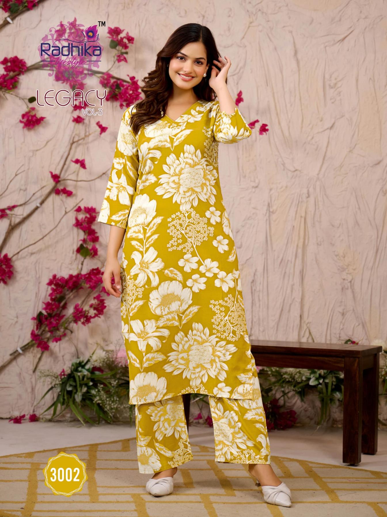 RADHIKA LIFESTYLE LEGACY VOL 3 FULL STITCH PLUS SIZE RAYON STYLISH CO-ORD 