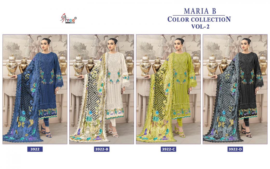 SHREE FABS BY MARIYA B COLOR COLLECTION 2 UNSTITCHED PAKISTANI SUITS 