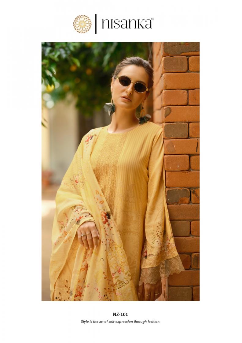 nisanka mills hermitage nizaam lawn cotton readymade plus size pakistani 3pcs dress