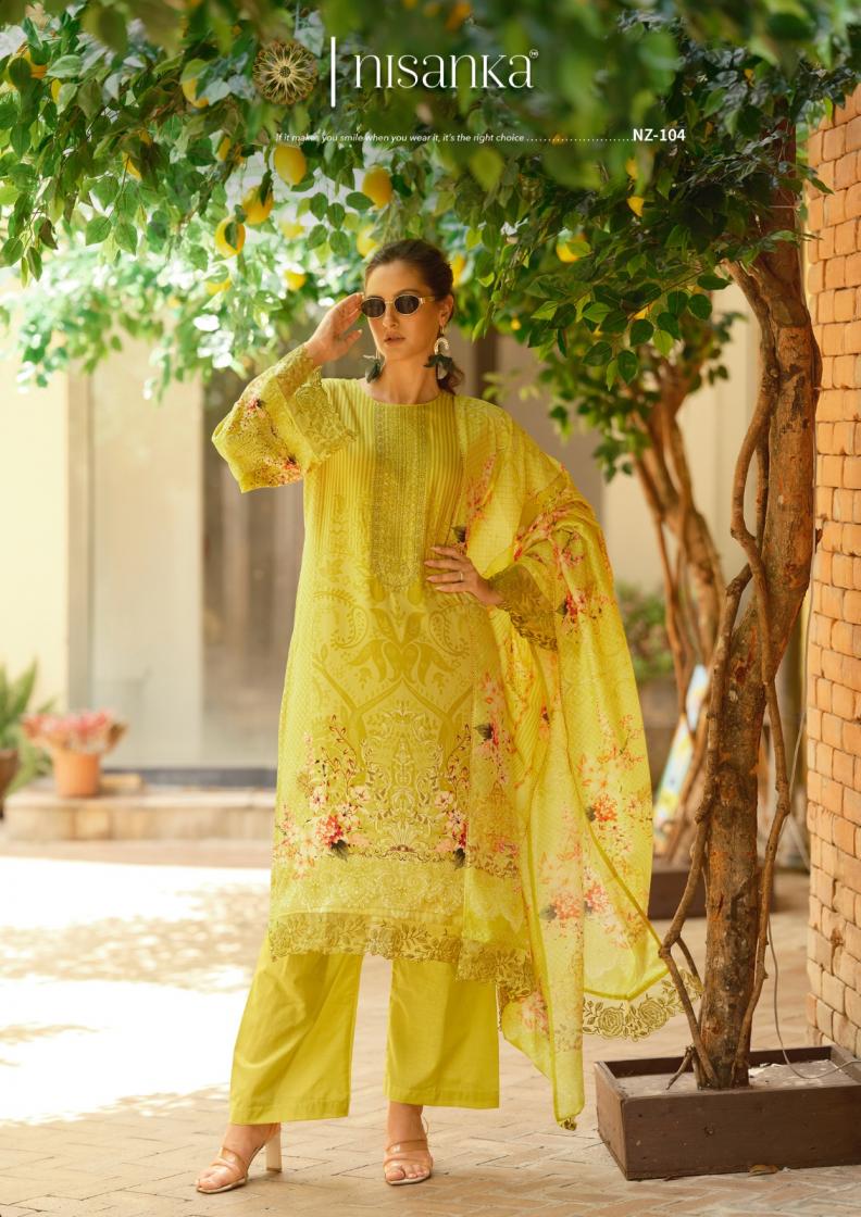 nisanka mills hermitage nizaam lawn cotton readymade plus size pakistani 3pcs dress