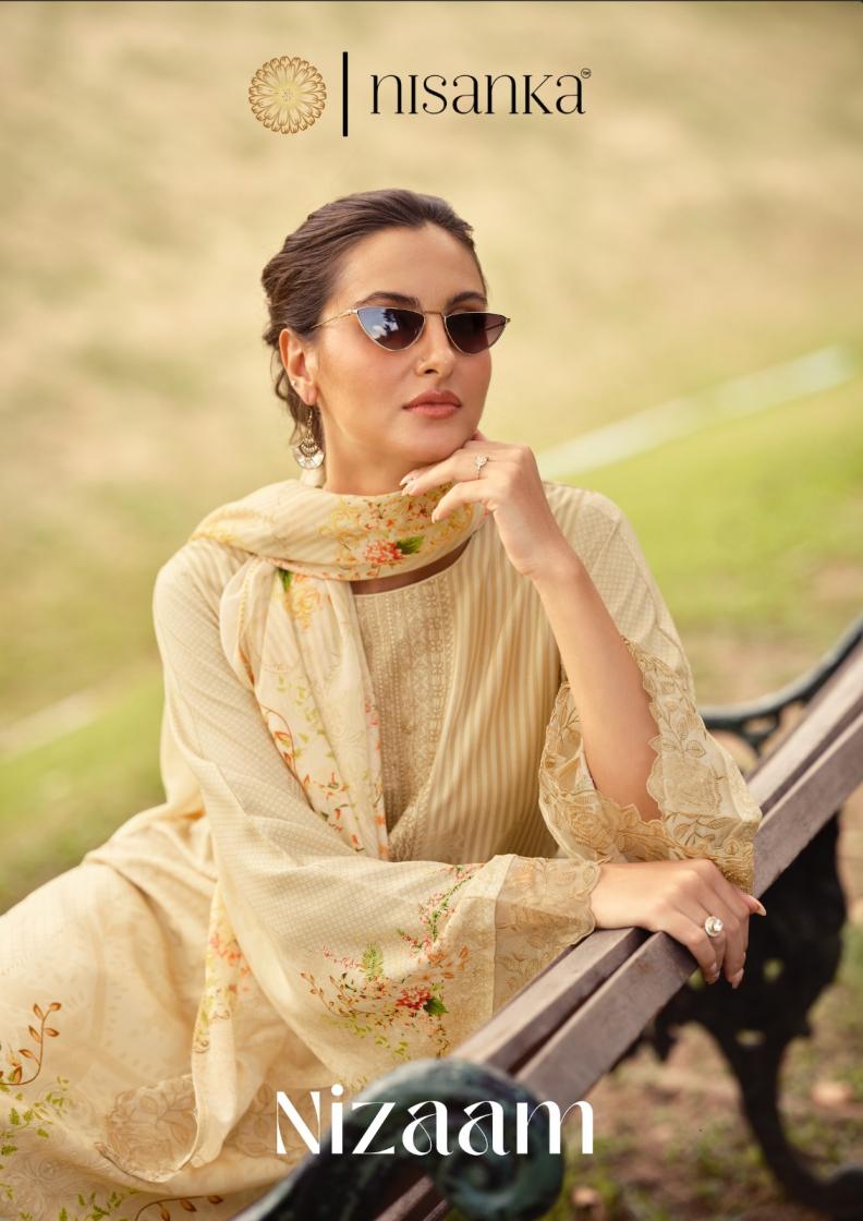nisanka mills hermitage nizaam lawn cotton readymade plus size pakistani 3pcs dress
