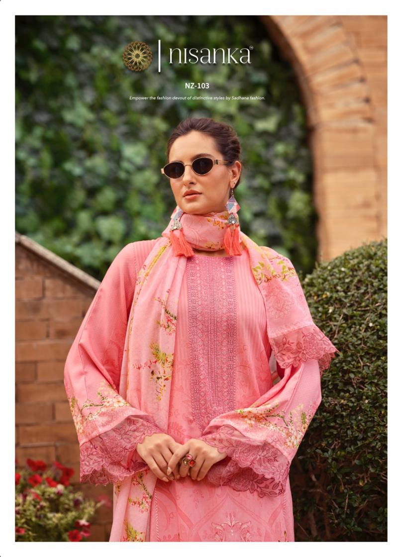 nisanka mills hermitage nizaam lawn cotton readymade plus size pakistani 3pcs dress