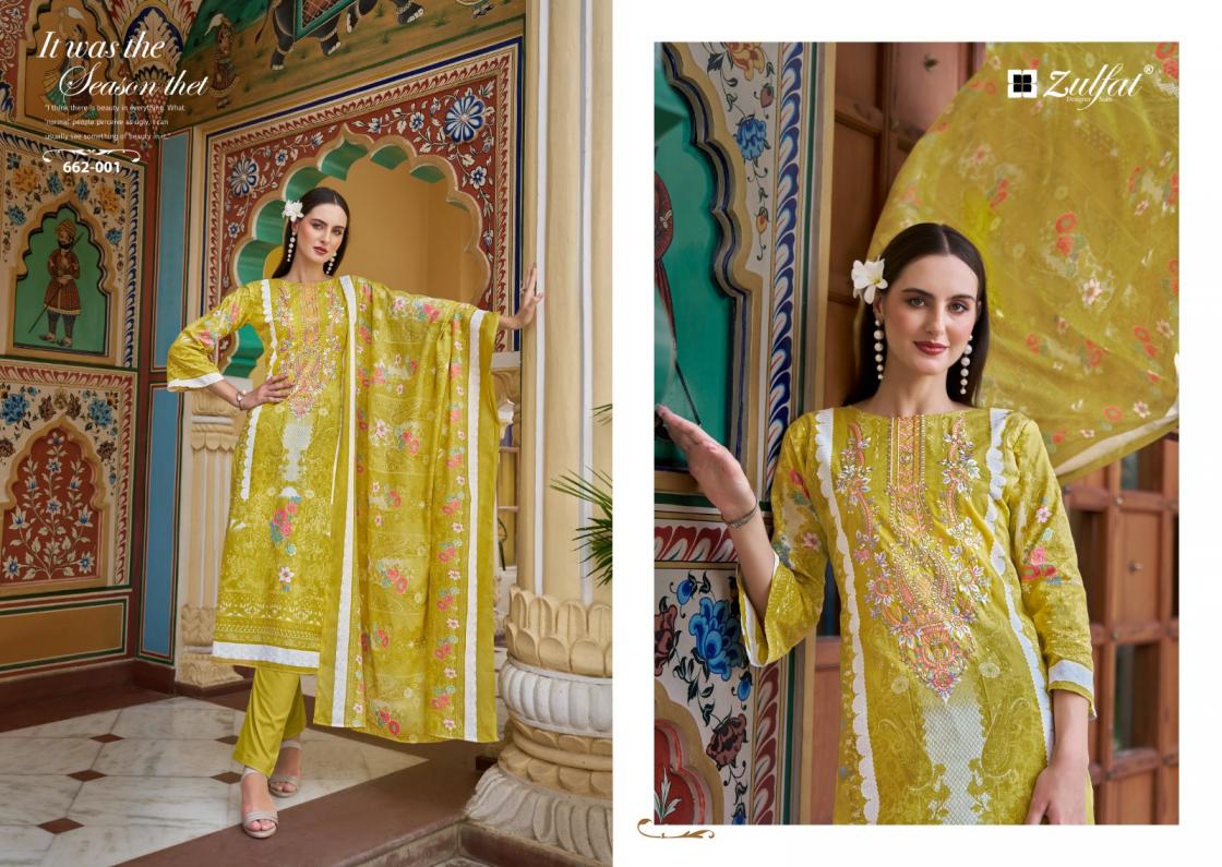ZULFAT DESIGNER NOOR VOL 3 COTTON UNIQUE PAKISTANI PLUS SIZE 3PCS DRESS