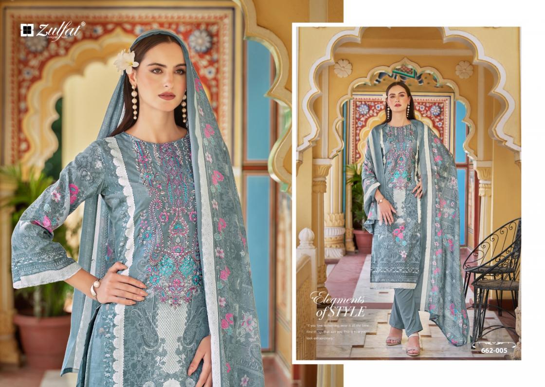 ZULFAT DESIGNER NOOR VOL 3 COTTON UNIQUE PAKISTANI PLUS SIZE 3PCS DRESS