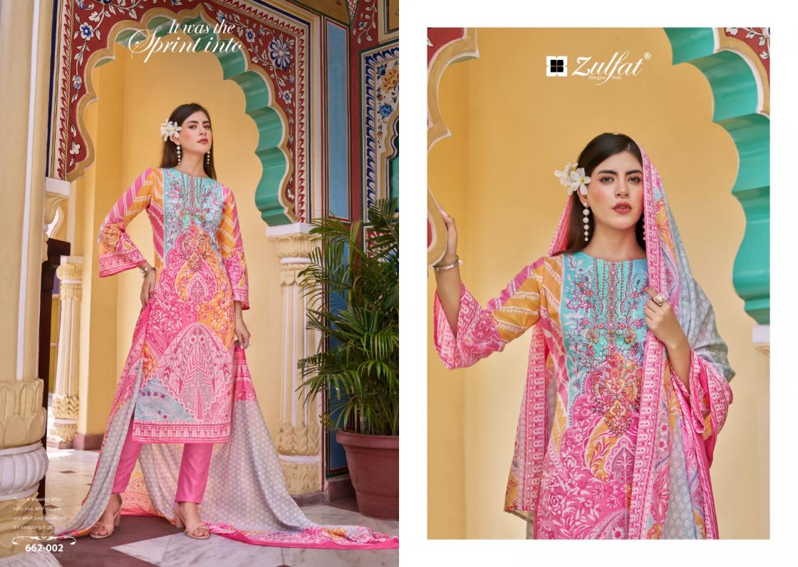 ZULFAT DESIGNER NOOR VOL 3 COTTON UNIQUE PAKISTANI PLUS SIZE 3PCS DRESS