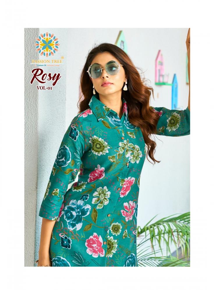 ROSY VOL 1 BY PASSION TREE RAYON ETHNIC FULL STITCH PLUS SIZE CO-ORD FOR WOMENS 