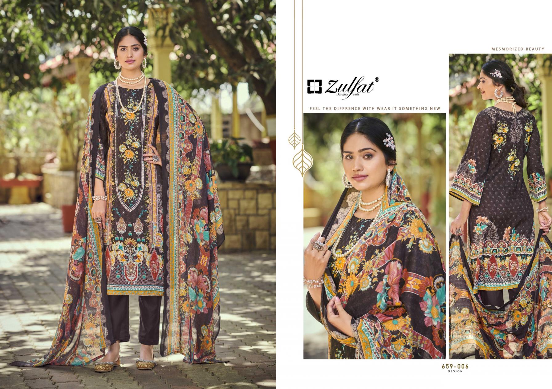 ZULFAT DESIGNER RAABTA VOL 7 JAM COTTON FULL STITCH PLUSH SIZE PAKISTANI DRESS
