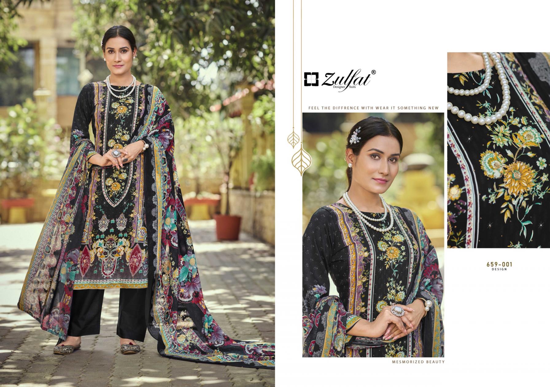 ZULFAT DESIGNER RAABTA VOL 7 JAM COTTON FULL STITCH PLUSH SIZE PAKISTANI DRESS