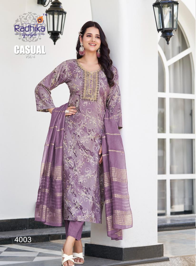 CASUAL VOL 4 BY RADHIKA LIFESTYLE RAYON DESIGNER BIG SIZE READYMADE SALWAR KAMEEZ  