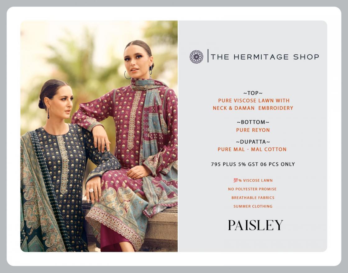 PAISELY BY THE HERMITAGE SHOP BEAUTIFUL PRINTED PAKISTANI SALWAR SUIT