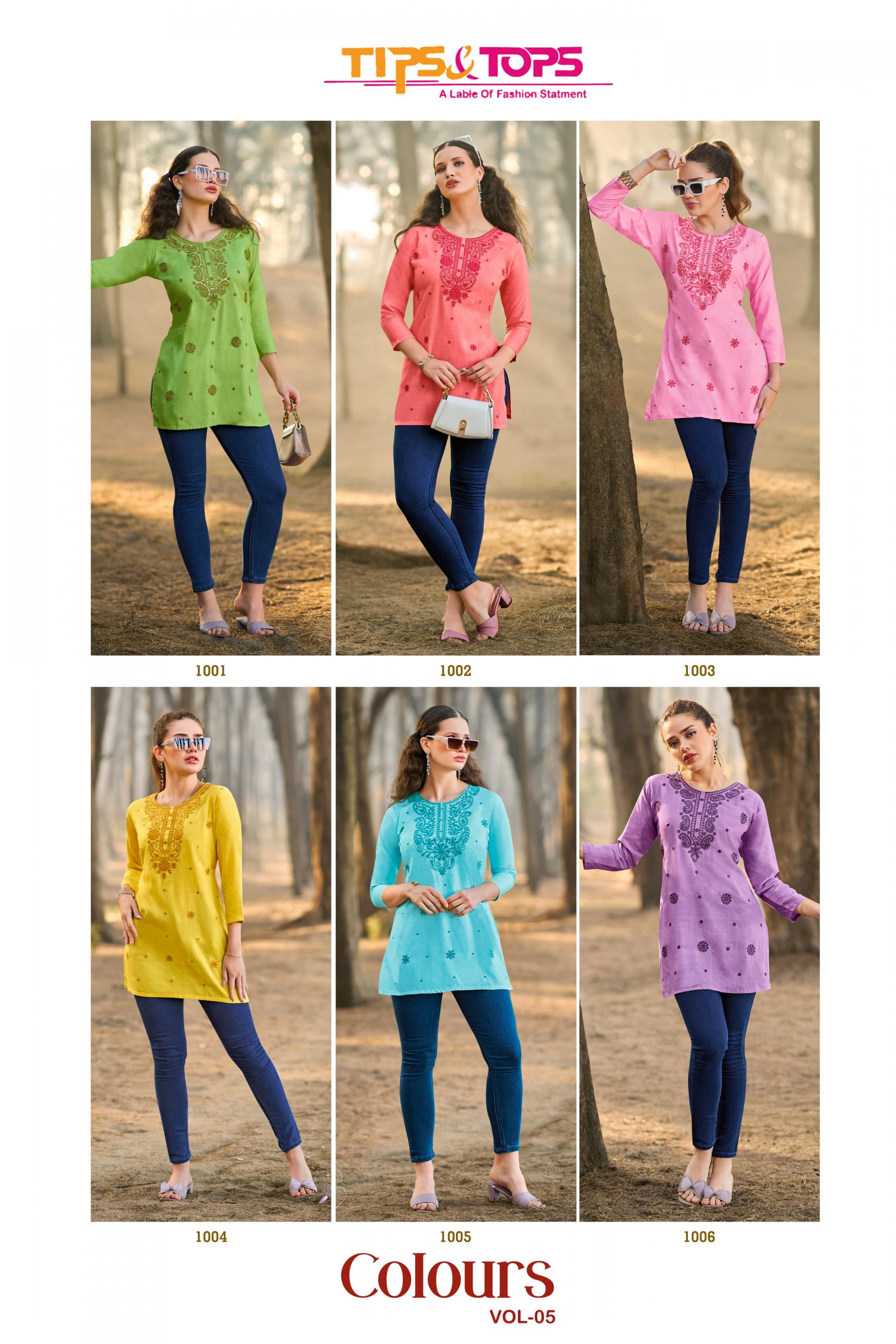 colours vol 5 by tips & tops rayon classic look western tops online 