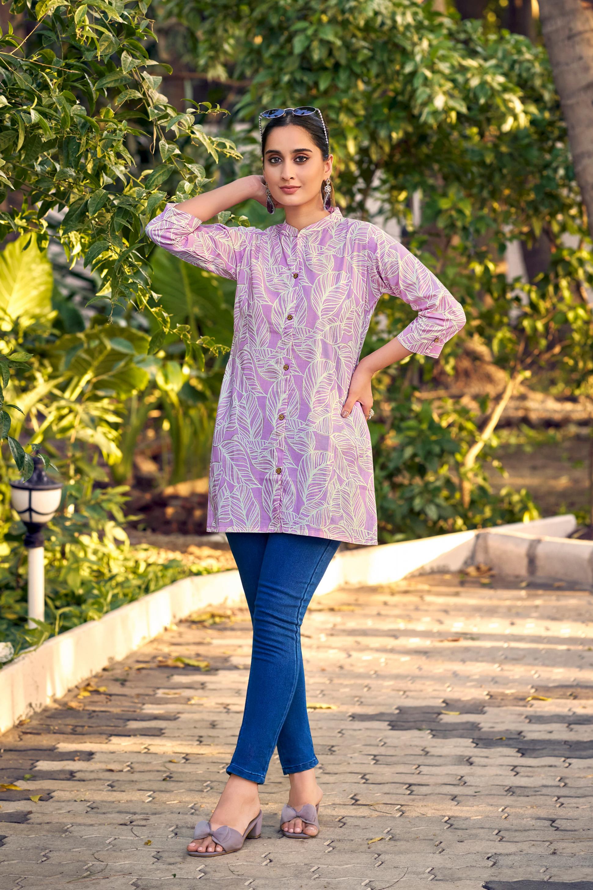 COTTON SHORTIES VOL 8 BY TIPS &TOPS CASUAL WEAR COTTON SHORT KURTI