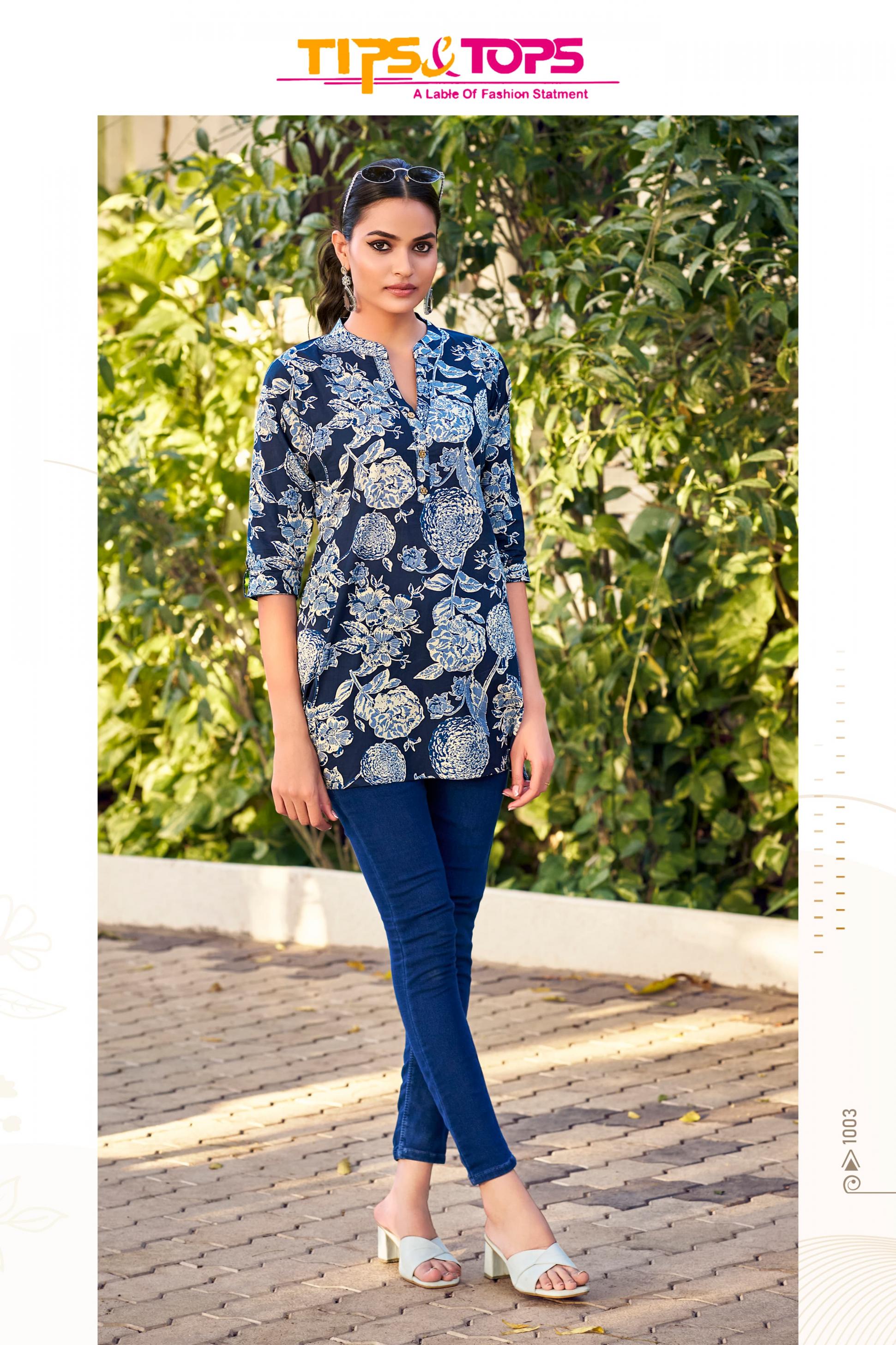 COTTON SHORTIES VOL 8 BY TIPS &TOPS CASUAL WEAR COTTON SHORT KURTI