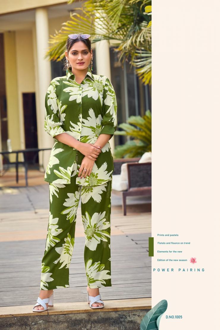 lifestyle by tips & tops rayon stylish readymade co-ord set online 
