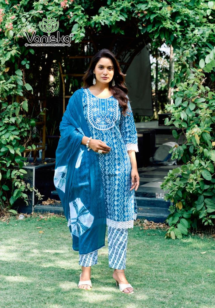 COTTON CULTURE VOL 1 BY VANISKA COLOURPIX READYMADE COTTON CLASSIC PLUS SIZE 3PCS DRESS