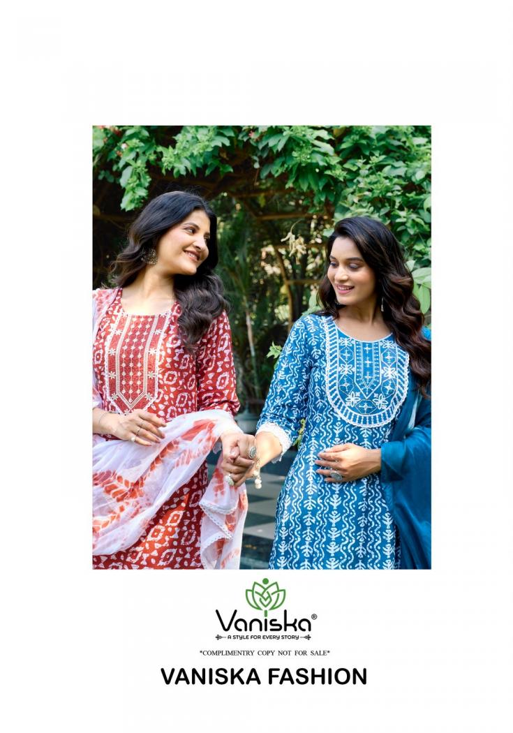 COTTON CULTURE VOL 1 BY VANISKA COLOURPIX READYMADE COTTON CLASSIC PLUS SIZE 3PCS DRESS
