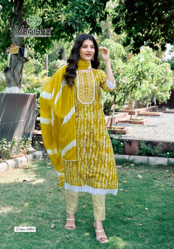 COTTON CULTURE VOL 1 BY VANISKA COLOURPIX READYMADE COTTON CLASSIC PLUS SIZE 3PCS DRESS