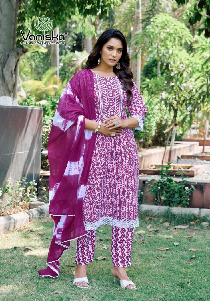 COTTON CULTURE VOL 1 BY VANISKA COLOURPIX READYMADE COTTON CLASSIC PLUS SIZE 3PCS DRESS