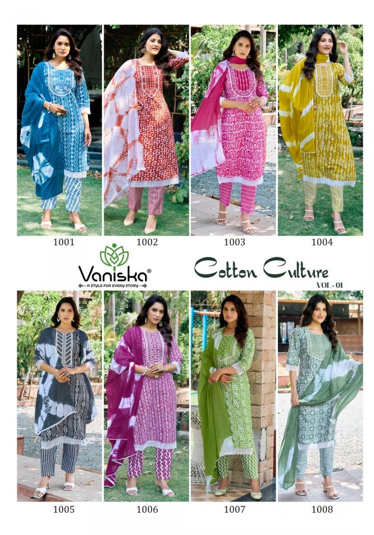 COTTON CULTURE VOL 1 BY VANISKA COLOURPIX READYMADE COTTON CLASSIC PLUS SIZE 3PCS DRESS