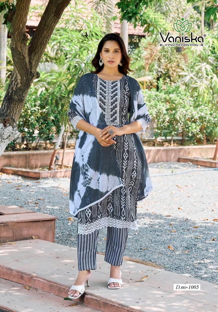 COTTON CULTURE VOL 1 BY VANISKA COLOURPIX READYMADE COTTON CLASSIC PLUS SIZE 3PCS DRESS