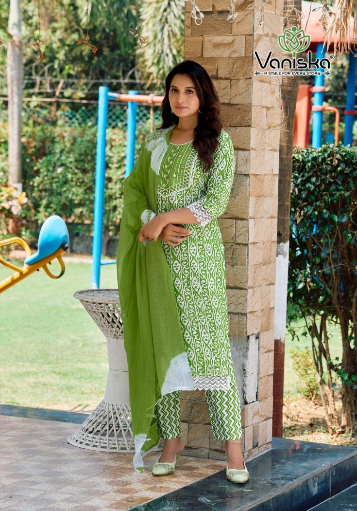 COTTON CULTURE VOL 1 BY VANISKA COLOURPIX READYMADE COTTON CLASSIC PLUS SIZE 3PCS DRESS