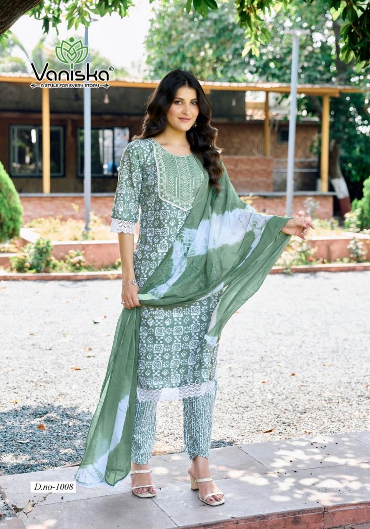 COTTON CULTURE VOL 1 BY VANISKA COLOURPIX READYMADE COTTON CLASSIC PLUS SIZE 3PCS DRESS
