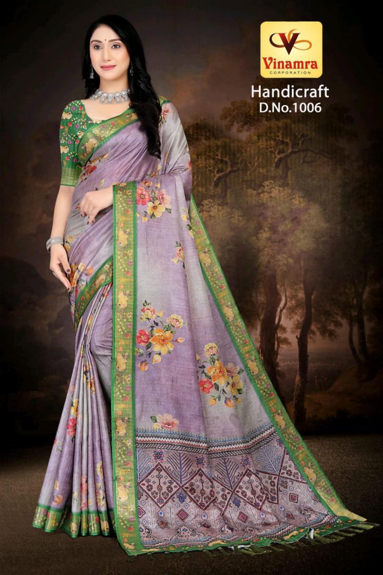 handicraft vol 1 by vinamra corporation gold zari best saree online 