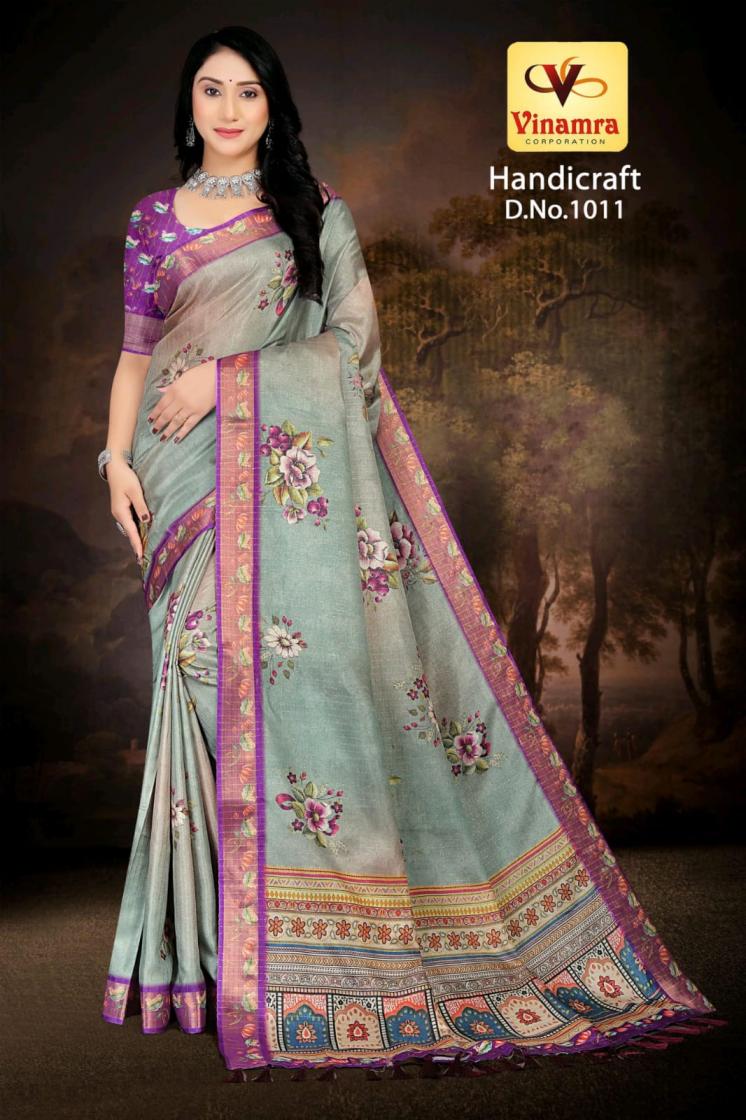 handicraft vol 1 by vinamra corporation gold zari best saree online 