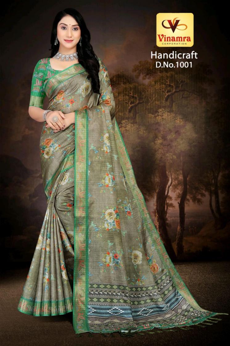 handicraft vol 1 by vinamra corporation gold zari best saree online 