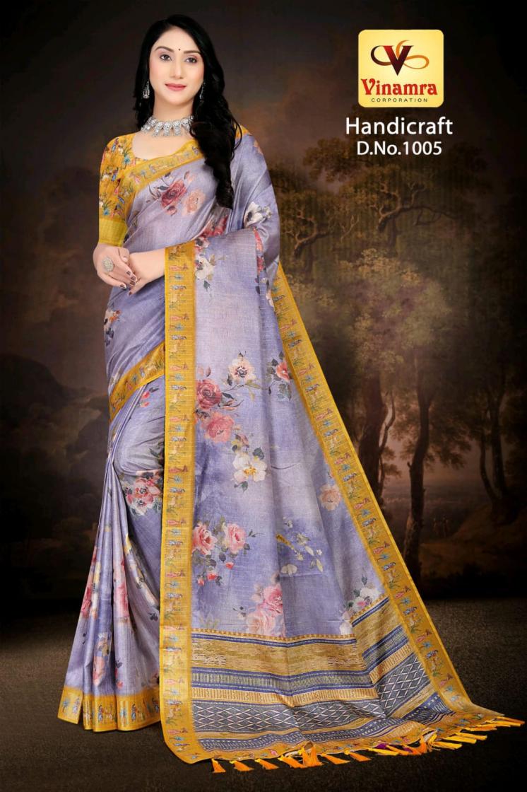 handicraft vol 1 by vinamra corporation gold zari best saree online 