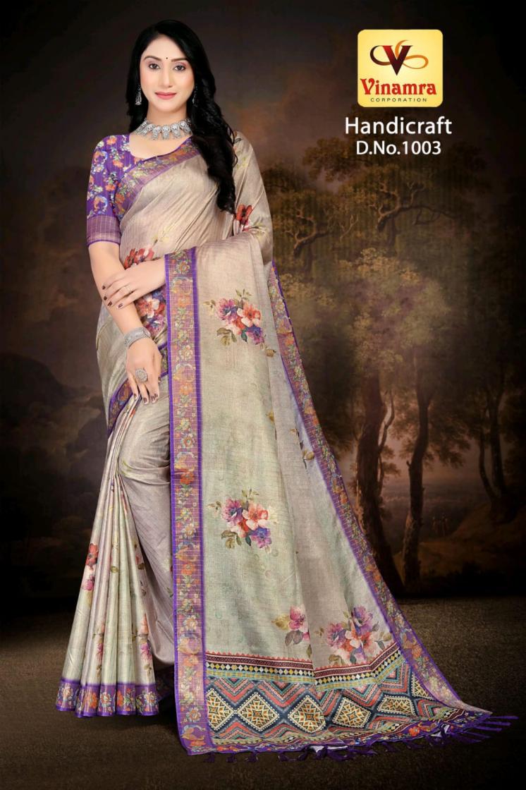 handicraft vol 1 by vinamra corporation gold zari best saree online 