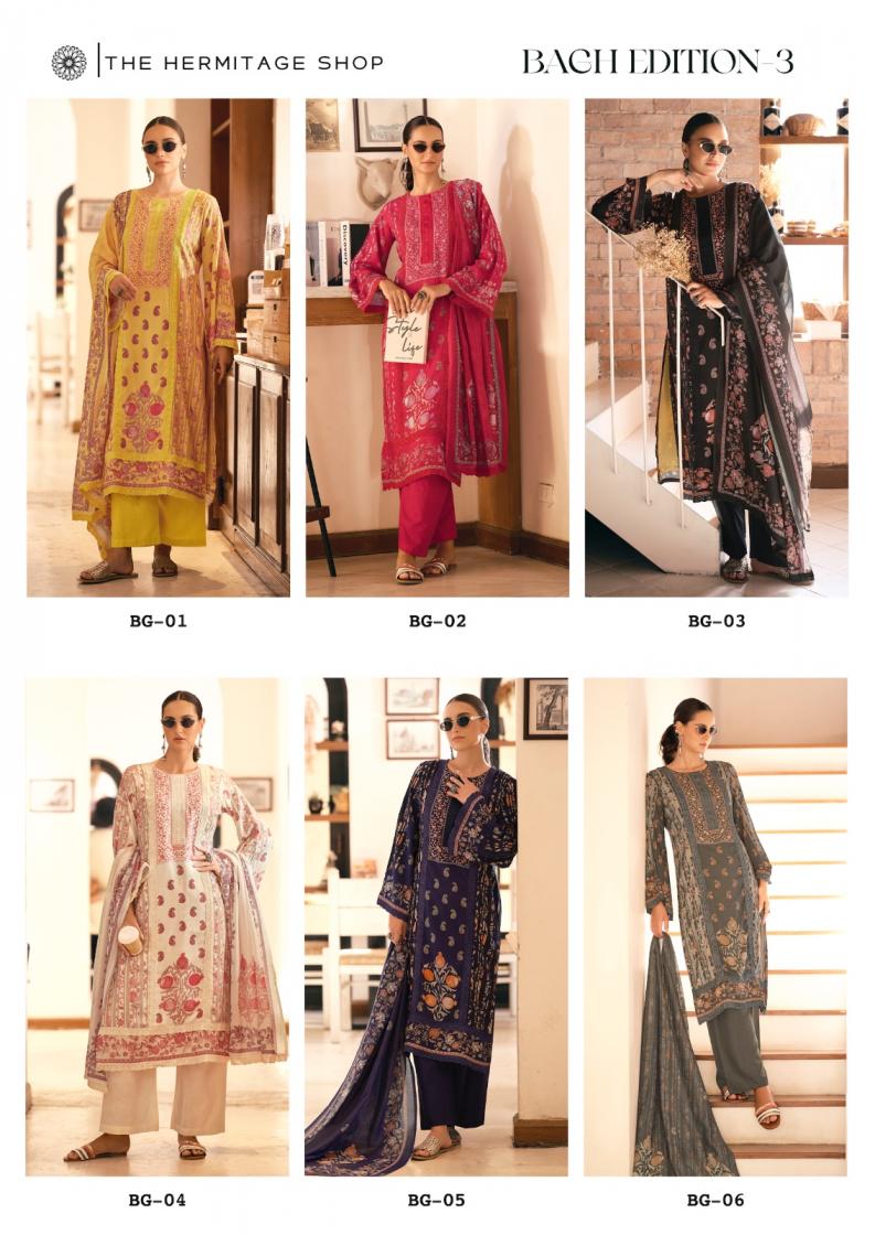 THE HERMITAGE SHOP BAGH EDITION VOL 3 LAWN FULL STITCH PAKISTANI PLUS SIZE 3PCS DRESS