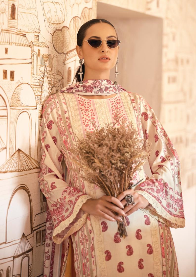THE HERMITAGE SHOP BAGH EDITION VOL 3 LAWN FULL STITCH PAKISTANI PLUS SIZE 3PCS DRESS