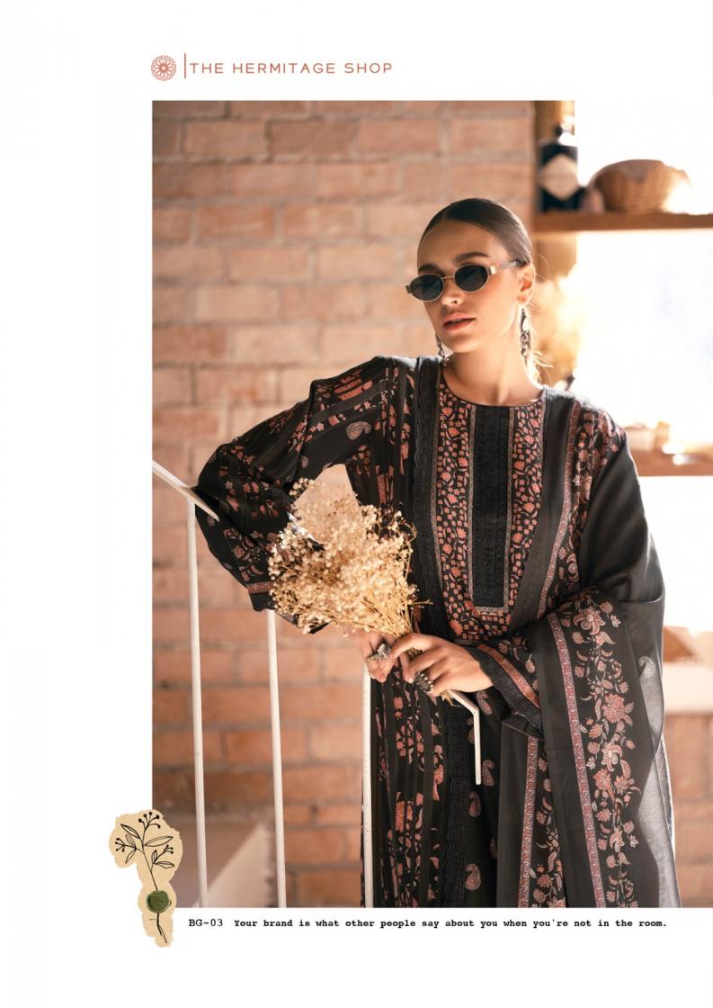 THE HERMITAGE SHOP BAGH EDITION VOL 3 LAWN FULL STITCH PAKISTANI PLUS SIZE 3PCS DRESS