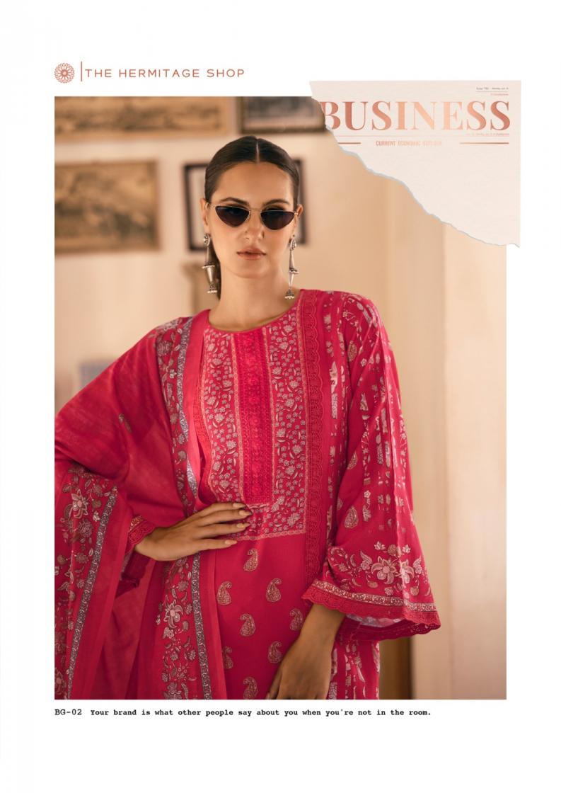THE HERMITAGE SHOP BAGH EDITION VOL 3 LAWN FULL STITCH PAKISTANI PLUS SIZE 3PCS DRESS