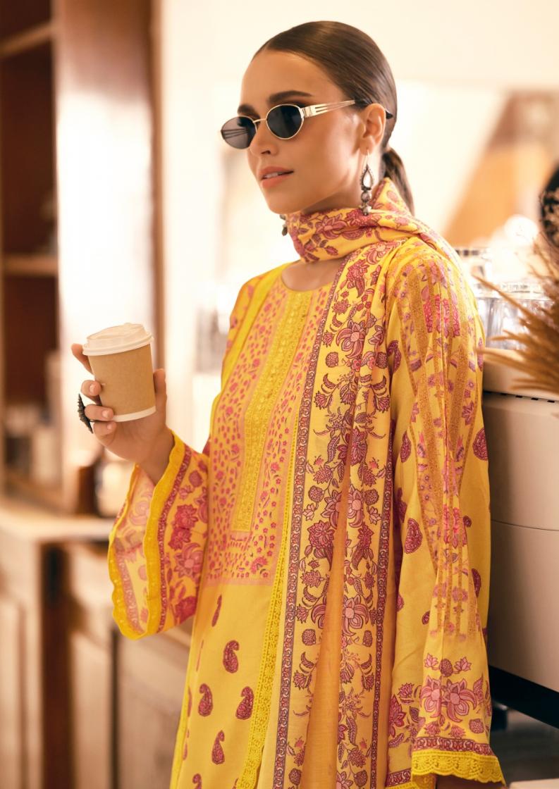 THE HERMITAGE SHOP BAGH EDITION VOL 3 LAWN FULL STITCH PAKISTANI PLUS SIZE 3PCS DRESS
