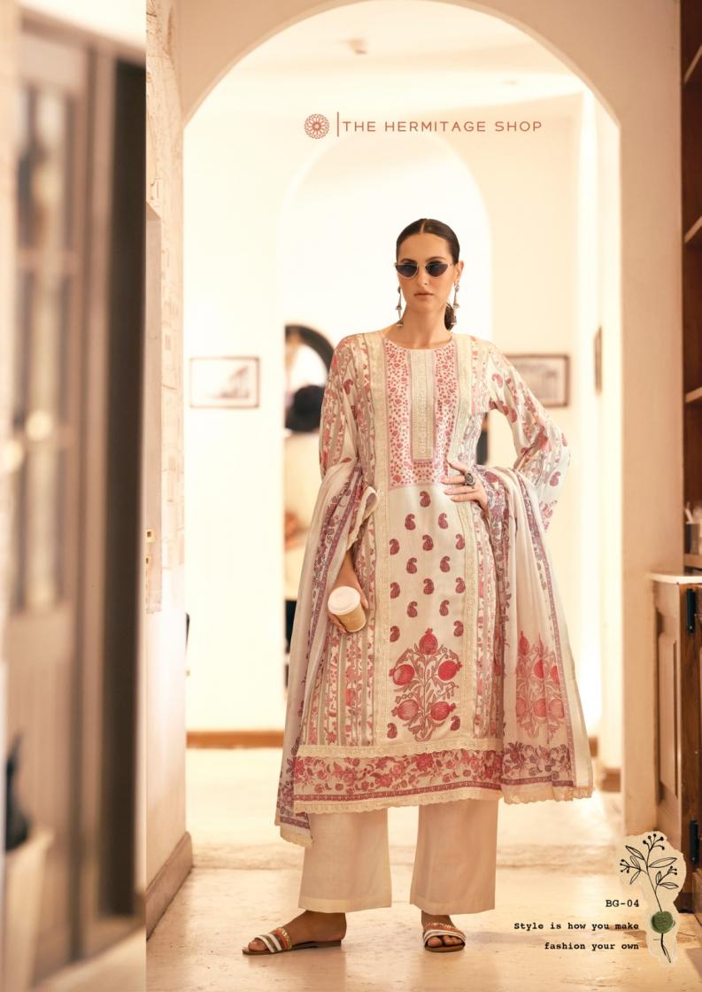 THE HERMITAGE SHOP BAGH EDITION VOL 3 LAWN FULL STITCH PAKISTANI PLUS SIZE 3PCS DRESS
